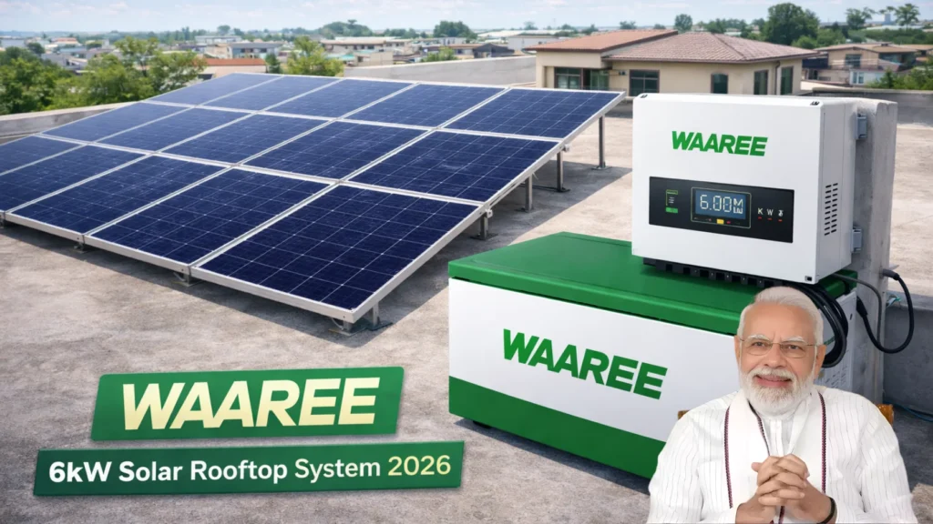 Waaree 6kW Solar Rooftop System 2026